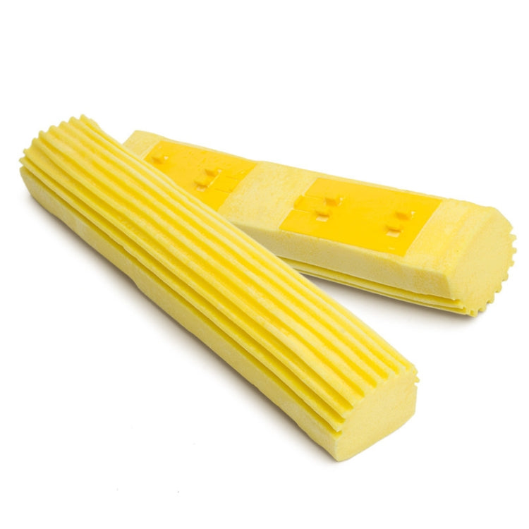 2 PCS 28cm Half-Fold Narrow Mouth Universal Mop Sponge Tape Head Replacement Fittings, Yellow, Gray Yellow