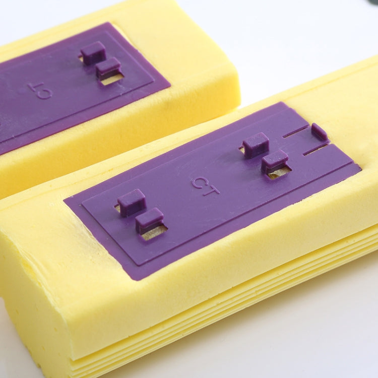 2 PCS 28cm Half-Fold Narrow Mouth Universal Mop Sponge Tape Head Replacement Fittings, Yellow, Gray