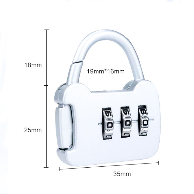 6 PCS Xmm-8007 Cartoon Cat Metal Digital Password Lock Mini Small Padlock, Mix Color Random Delivery