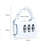 6 PCS Xmm-8007 Cartoon Cat Metal Digital Password Lock Mini Small Padlock, Mix Color Random Delivery
