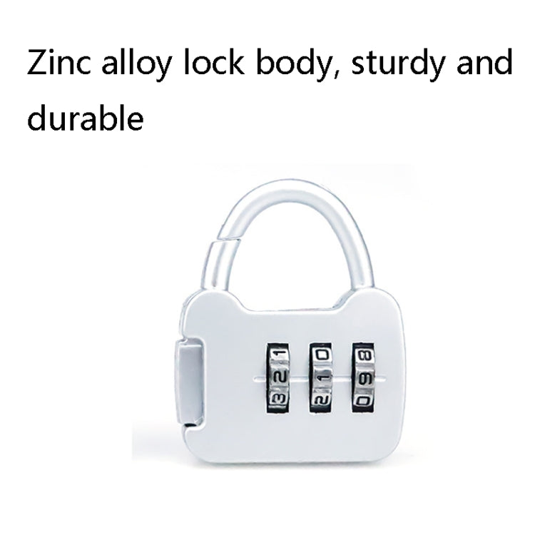6 PCS Xmm-8007 Cartoon Cat Metal Digital Password Lock Mini Small Padlock, Mix Color Random Delivery