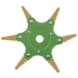 Toothed Mower Blade Six-Leaf Cyclone Blade Agricultural Weeder Parts, Golden Blade Bagged Gray, Golden Blade Bagged Green, Golden Blade Bagged Yellow, Golden Blade Bagged Red Golden Blade Bagged Green