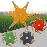 Toothed Mower Blade Six-Leaf Cyclone Blade Agricultural Weeder Parts, Golden Blade Bagged Gray, Golden Blade Bagged Green, Golden Blade Bagged Yellow, Golden Blade Bagged Red