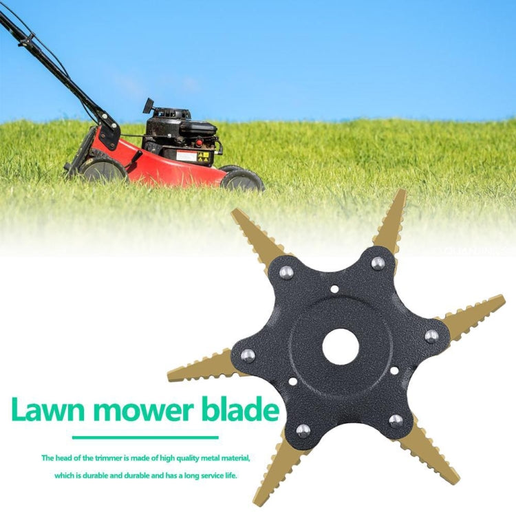 Toothed Mower Blade Six-Leaf Cyclone Blade Agricultural Weeder Parts, Golden Blade Bagged Gray, Golden Blade Bagged Green, Golden Blade Bagged Yellow, Golden Blade Bagged Red