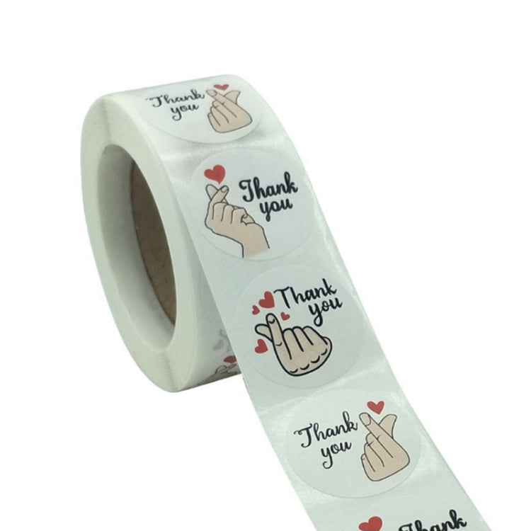 10 Rolls Thank You Floral Sticker Wedding Gift Decoration Sticker, K-01-25, K-02-25, K-03-25h