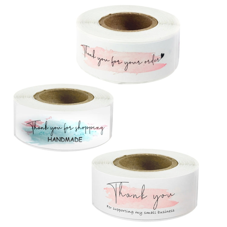 10 Rolls Rectangle Thank You Label Sticker, F106, F107, F108 White