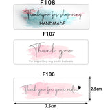 10 Rolls Rectangle Thank You Label Sticker, F106, F107, F108 White