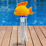 K-1020D Cartoon Yellow Gold Fish Pool Thermometer Pool Water Temperature Meter, Gold Fish