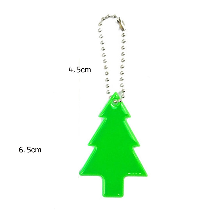 15 PCS Christmas Tree Style PVC Reflective Pendant Outdoor Night Traffic Safety Reflective Keychain Random Colour Delivery, Christmas Tree Style Keychain