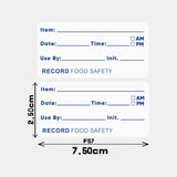 Food Date Sticker Label, Size: 7.5 x 2.5cm, F57
