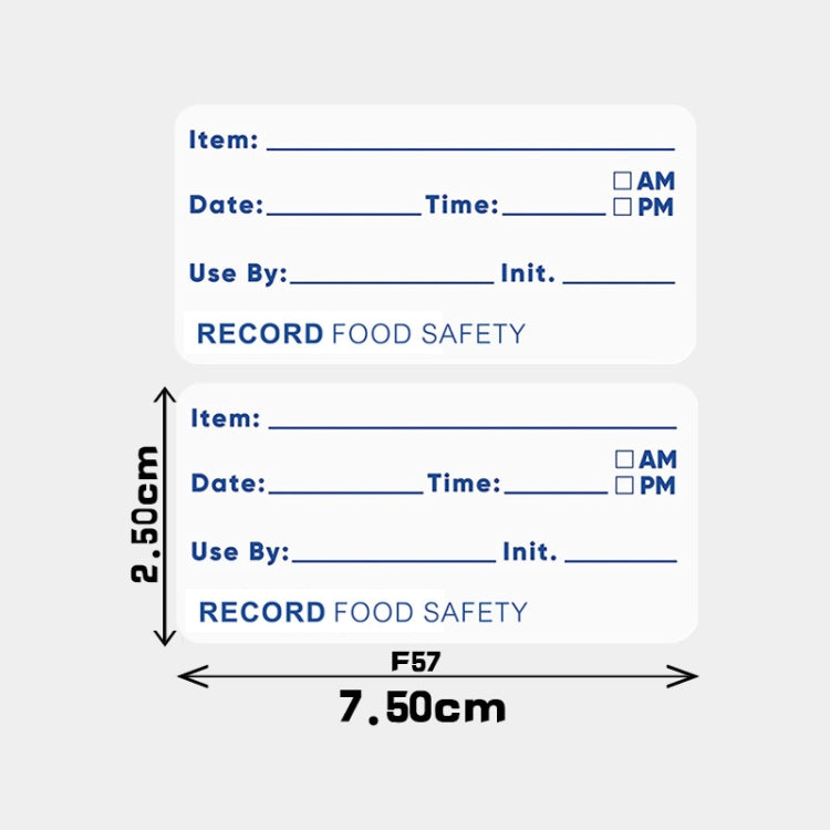 Food Date Sticker Label, Size: 7.5 x 2.5cm, F57