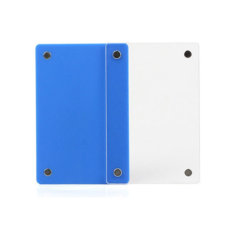 3 Inch Photo Acrylic Photo Frame Refrigerator Magnetic Sticker For Polaroid, 98 Persent Translucent, Wave Point, Pink, Blue Blue