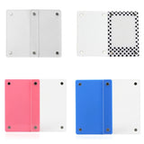3 Inch Photo Acrylic Photo Frame Refrigerator Magnetic Sticker For Polaroid, 98 Persent Translucent, Wave Point, Pink, Blue
