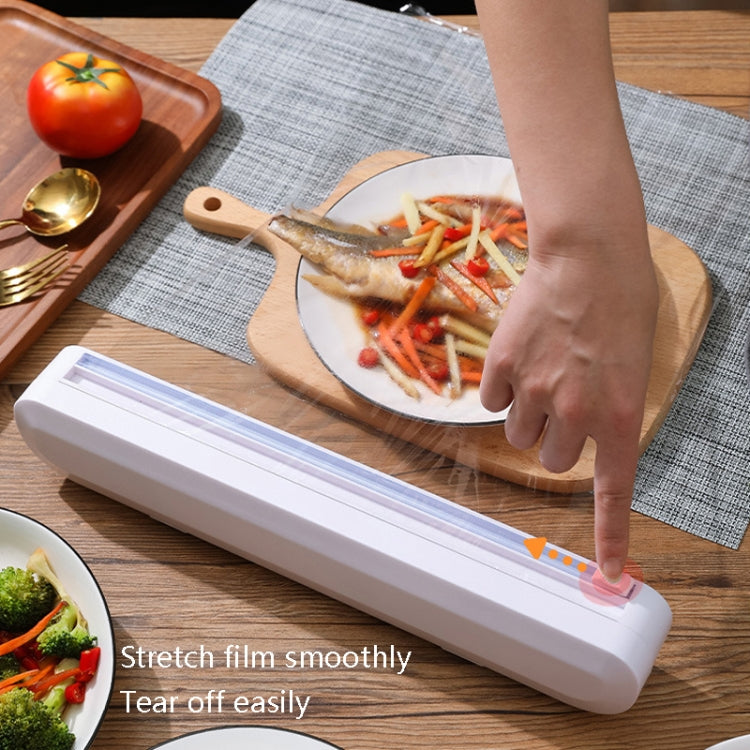 Suction Cup Type Cling Film Cutter Household Plastic Wrap Adjustable Storage Cutting Box, Suction Cup Cling Film Cutter