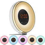 Simulated Sunrise And Sunset Sleep Light Alarm Clock with FM Radio, US Plug, EU Plug, UK Plug, AU Plug