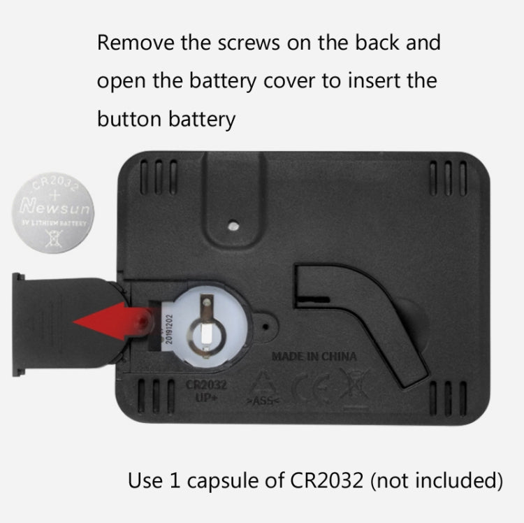 Multifunctional Indoor Thermometer And Hygrometer Large Screen Alarm Clock Kitchen Electronic Countdown Timer, Black Shell Black Button, White Shell Black Button, White Shell Red Button, White Shell Green Button, White Shell Blue Button