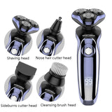 Sportsman SM-530 Electric Men Shaving Knife Multi-Function Base Charging Digital Water Washing Razor, US Plug