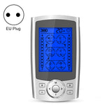 24-Mode Digital Electronic Pulse Massager Intelligent Whole Body Physical Therapy Meridian Massager, US Plug, EU Plug, AU Plug, UK Plug EU Plug Silver