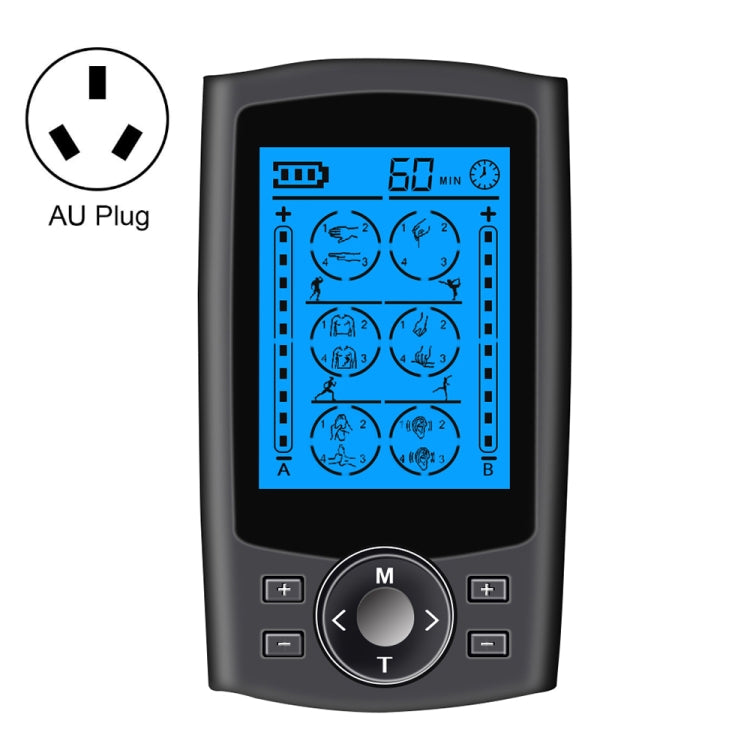 24-Mode Digital Electronic Pulse Massager Intelligent Whole Body Physical Therapy Meridian Massager, US Plug, EU Plug, AU Plug, UK Plug AU Plug Black