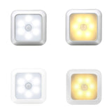 1143 Human Body Sensation Night Light Smart Home Sensing Lights, Silver White Light, Silver Warm Light, White Shell White Light, White Shell Warm Light
