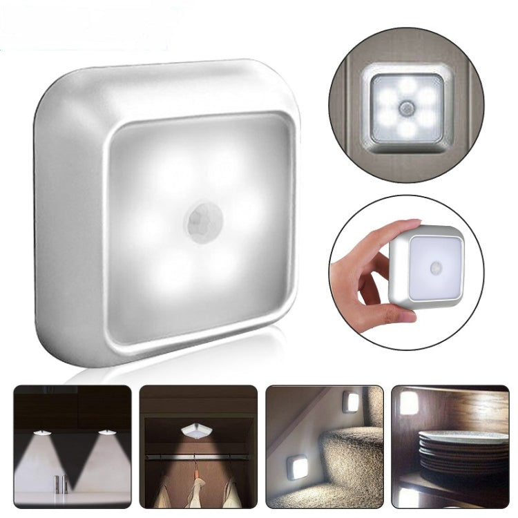 1143 Human Body Sensation Night Light Smart Home Sensing Lights, Silver White Light, Silver Warm Light, White Shell White Light, White Shell Warm Light