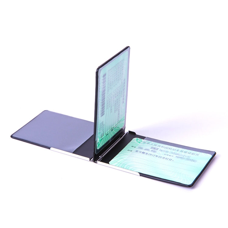 Motor Vehicle Driver License Metal Document Holder, Stripe Black, Stripe Coffee, Stripe Blue, Stripe Gray