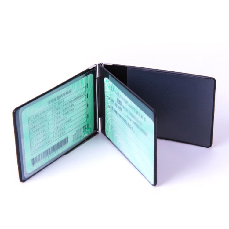 Motor Vehicle Driver License Metal Document Holder, Stripe Black, Stripe Coffee, Stripe Blue, Stripe Gray