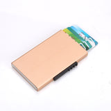 RFID Anti-Theft And Anti-Magnetic Aluminum Alloy Credit Card Case, Red, Blue, Black, Golden, Silver, Gray