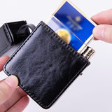 Men PU Leathe Retro Lighter Cigarette Box, Black, Green, Blue, Apricot, Brown