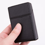 PU Leather Business Portable Cigarette Case, Black, Navy Blue, Light Blue, Gray, Brown /Apricot, Brown