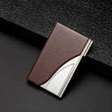 Male And Female Business Large-Capacity Stainless Steel Business Card Case, Oracle Black, Oracle Blue, Oracle Bronze, Oracle Rose, Oracle White, Oracle Gray, Litchi Black, Litchi Purple, Litchi Orange, Litchi Red, Lychee Coffee, Litchi Blue