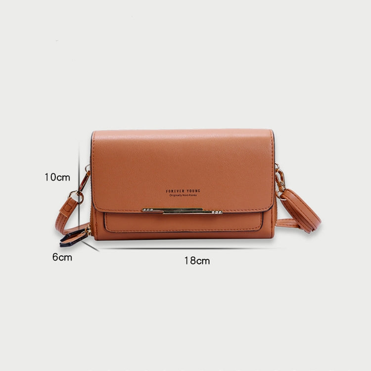 Ladies Wallet Large Capacity Multi-Function Shoulder Bag, Red, Wine Red, Blue, Black, Pink, Brown, Gray