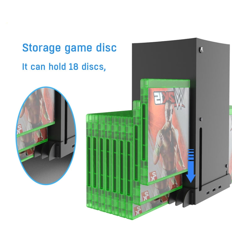 JYS X133 Multi-Function Cooling Base + Game Disc Storage For XBOXSeries X Host, JYS X133