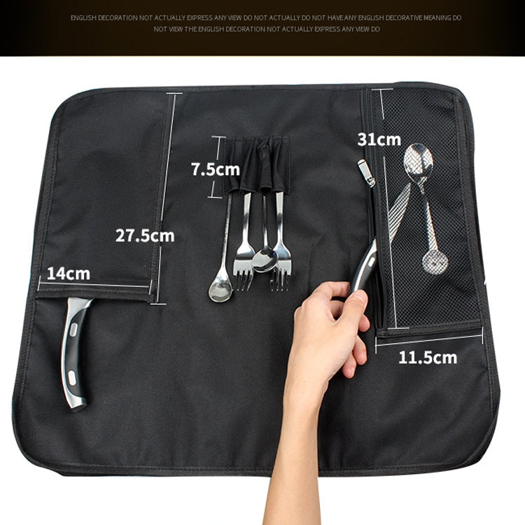 WESSLECO Chef Knife Storage Bag Knife Roll Bag, WESSLECO Black