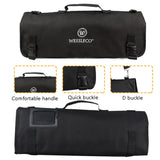WESSLECO Chef Knife Storage Bag Knife Roll Bag, WESSLECO Black