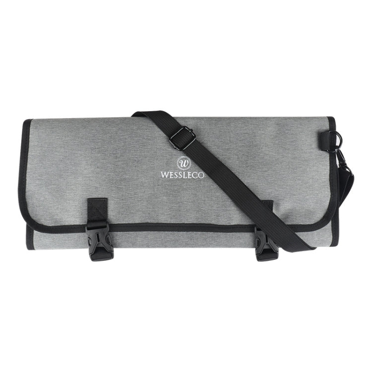 WESSLECO Chef Knife Tool Storage Bag Oxford Cloth Knife Bag, WESSLECO Gray WESSLECO Gray