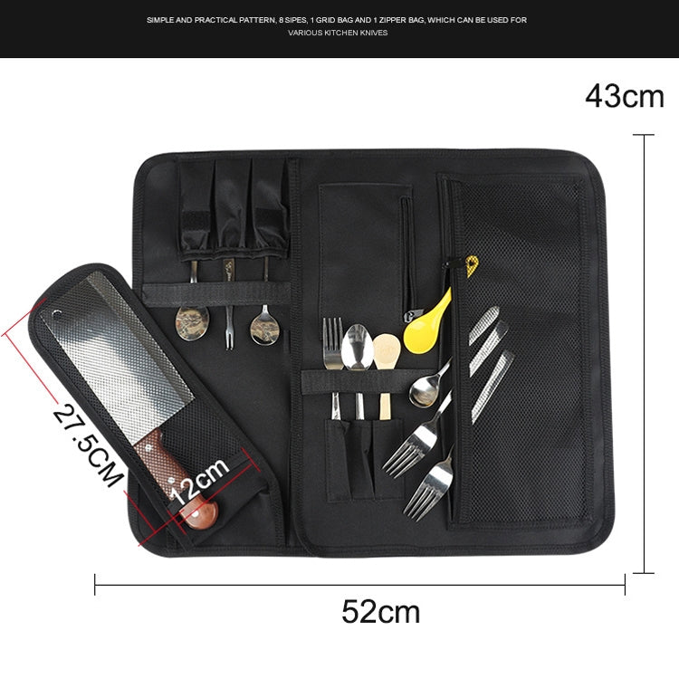 WESSLECO Chef Knife Tool Storage Bag Oxford Cloth Knife Bag, WESSLECO Gray