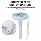 BL9057 Solar Swimming Pool Thermometer Swimming Pool Equipment Floating Water Thermometer with Digital Display Function, BL9057