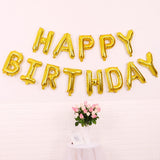 2 PCS 16 Inch Happy Birthday Letter Aluminum Film Balloon Birthday Party Decoration Specification： US Version Golden