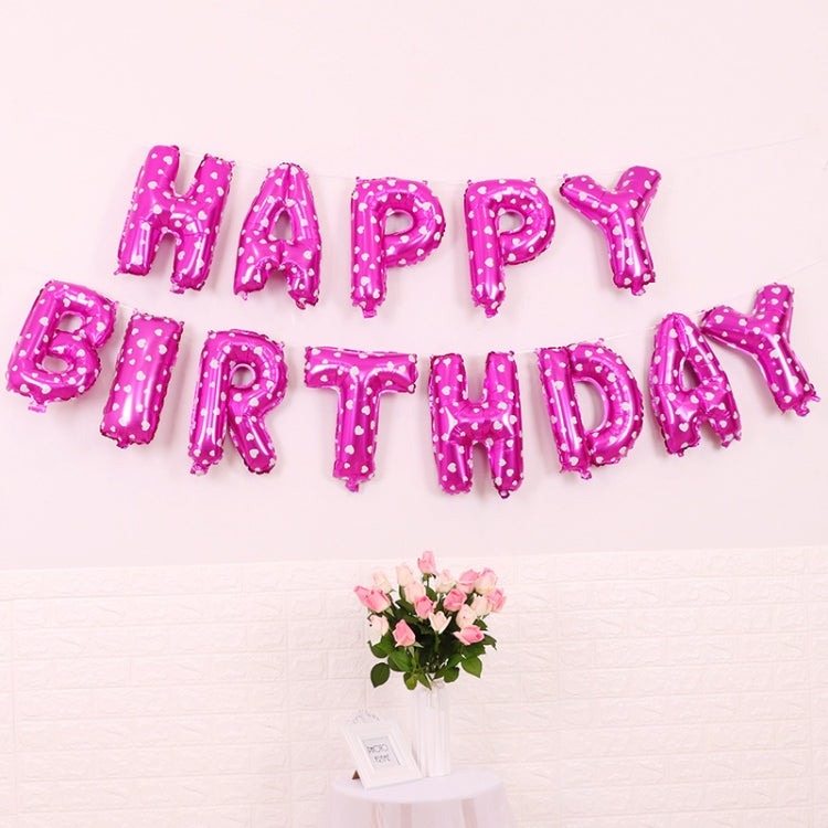 2 PCS 16 Inch Happy Birthday Letter Aluminum Film Balloon Birthday Party Decoration Specification： Classic Pink