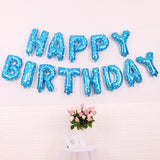 2 PCS 16 Inch Happy Birthday Letter Aluminum Film Balloon Birthday Party Decoration Specification： Classic Blue