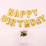 2 PCS 16 Inch Happy Birthday Letter Aluminum Film Balloon Birthday Party Decoration Specification： Classic Golden