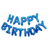 2 PCS 16 Inch Happy Birthday Letter Aluminum Film Balloon Birthday Party Decoration Specification： US Version Dark Blue
