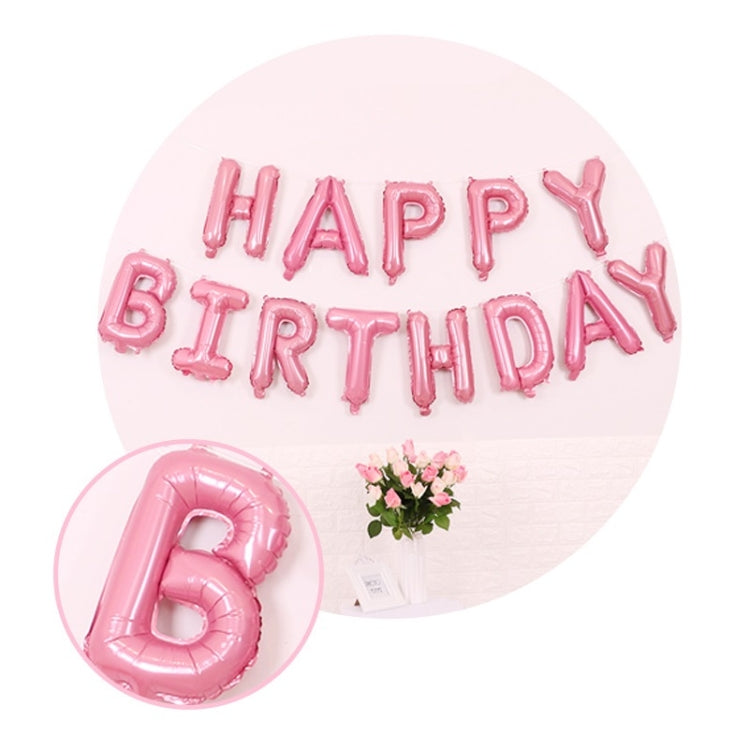 2 PCS 16 Inch Happy Birthday Letter Aluminum Film Balloon Birthday Party Decoration Specification：