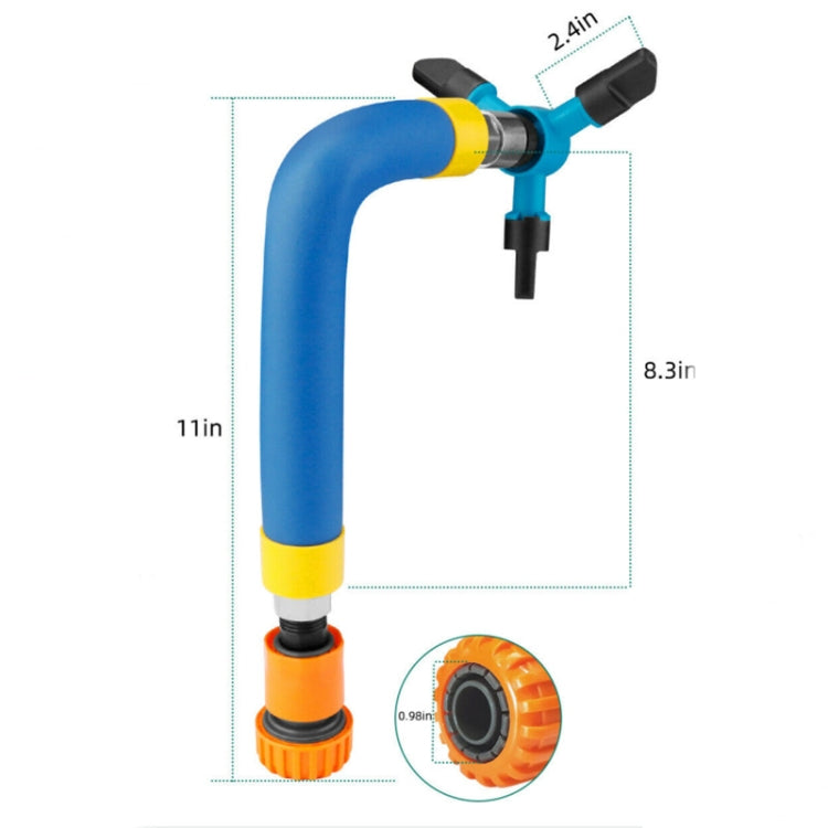 Trampoline 360 Degree Automatic Rotating Sprinkler Gardening Water Toy,Size:, Large (Green), Small (Blue)