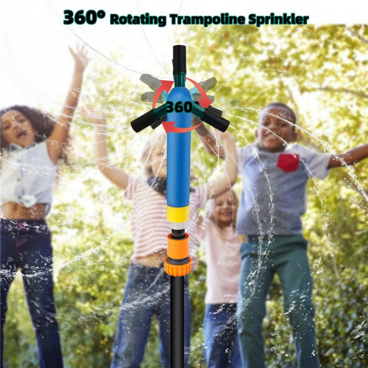 Trampoline 360 Degree Automatic Rotating Sprinkler Gardening Water Toy,Size:, Large (Green), Small (Blue)