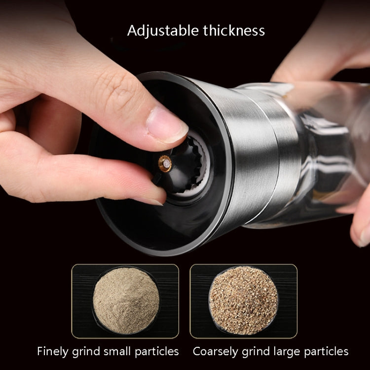 304 Stainless Steel Sea Salt Pepper Grinder Home Pepper Coffee Manual Grinding Bottle, 2 PCS 200ml, 270ml, 450ml