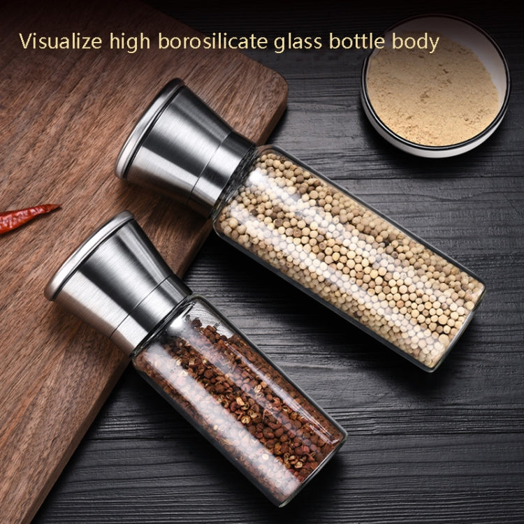304 Stainless Steel Sea Salt Pepper Grinder Home Pepper Coffee Manual Grinding Bottle, 2 PCS 200ml, 270ml, 450ml