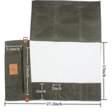 WESSLECO Canvas Roll Chef Knife Storage Bag, WESSLECO Army Green