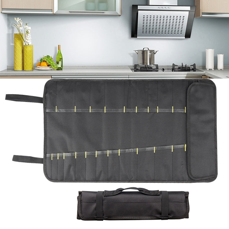 Chef Knife Storage Bag Portable Reel Knife Bag, Black, Blue
